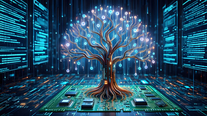 fiber optics background with lots light spots