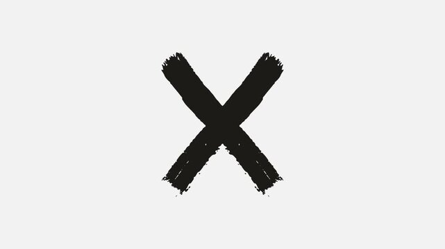 Red cross mark animation on white background, Animated A red 'x' mark on a white background. red incorrect wrong answer no entry cross with diagonal strokes,
cross mark animation, Wrong Symbol.