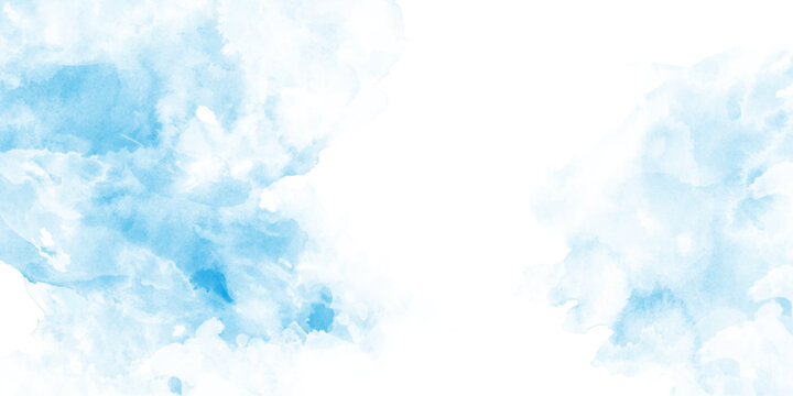 Pastel blue paper texture pattern background, Abstract blue sky with clouds, Light blue background with watercolor, cold ice color art, contemporary artistic backdrop,