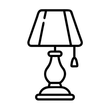 Lifestyle table lamp icon transparent background