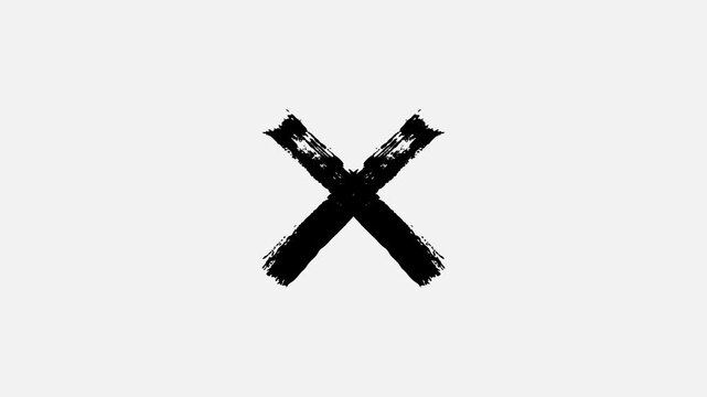 Red cross mark animation on white background, Animated A red 'x' mark on a white background. red incorrect wrong answer no entry cross with diagonal strokes,
cross mark animation, Wrong Symbol.