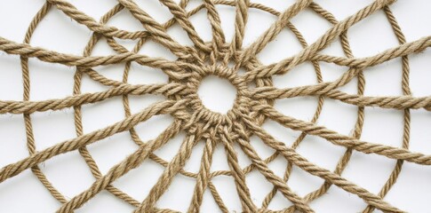 Explore Jute Rope Design with Textured Background and Unique Fiber Pattern