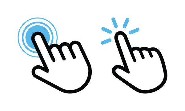 Mauszeiger Hand hier klicken vector icon. vector illustration eps file. 