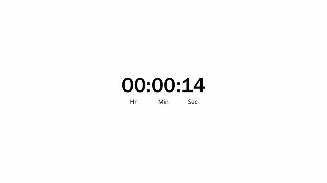 20 seconds countdown animation with transparent background, countdown timer from 20 seconds to 0 seconds, twenty seconds countdown timer with alpha channel in 4k.	
