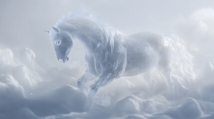 Fototapeta premium Crystal Ice Sculpture Horse