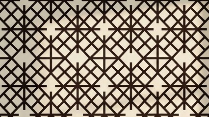 Fototapeta premium Abstract Geometric Pattern with Diagonal Lines and Cross Shapes
