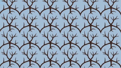 Abstract Pattern of Branches on Soft Blue Background Ideal for Design