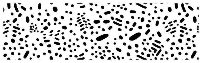 Abstract black and white spotted pattern Vector background with random organic dots and blobs resembling animal skin texture