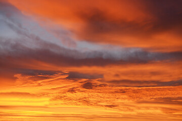 Red beautiful sky at sunrise. Background