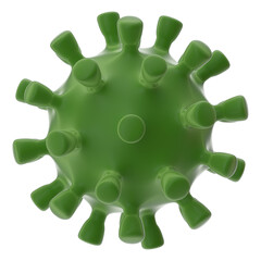 Coronavirus isolated transparent background 3d rendering PNG with alpha channel

