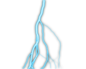 Glowing blue energy streak vector with soft electric lines and luminous light trails, perfect for sci-fi effects, motion graphics, dynamic highlights, and futuristic digital designs.