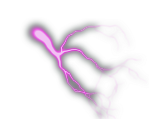 Vibrant pink lightning bolt energy effect with glowing electric veins and neon plasma lines, ideal for fantasy art, sci-fi visuals, digital effects, and dynamic design backgrounds.