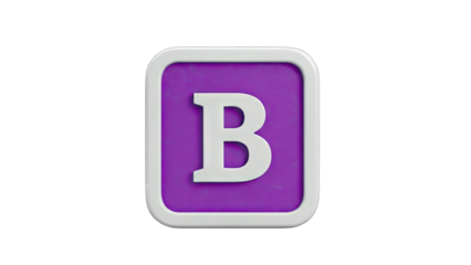 Bootstrap Logo Isolated on White Background