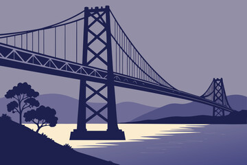Golden Gate Bridge in San Francisco California over water