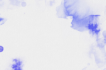 Light blue watercolor stains on textured paper, soft artistic background with empty center