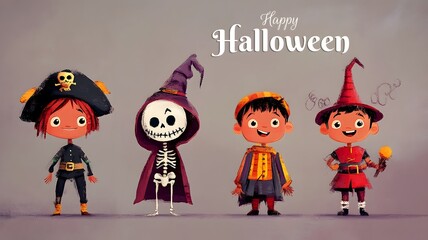 halloween kids with halloween