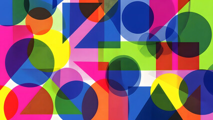 background in a retro risograph style, with grainy color gradients, large shapes, and overlapping of various different subjects