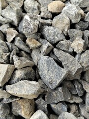 Close up of coral gravel stone as building material for foundations 