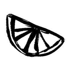 柑橘オレンジのスライスイラスト