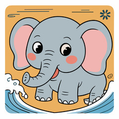 Obraz premium Playful Baby Elephant