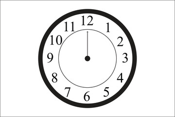 A beautiful wall clock vector illustration 