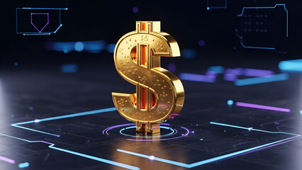 3D illustration of dollar and euro currency symbols on a laptop and computer screen representing global finance banking and investment success in the modern digital economy