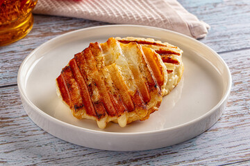 Grilled Greek haloumi cheese snack