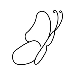 Minimal Butterfly Line Art