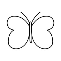 Minimal Butterfly Line Art Vector. Continuous One Line Drawing