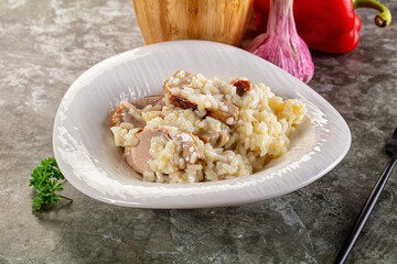 Risotto woth fried duck breast