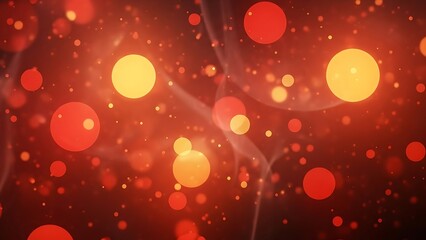 Magical abstract design showing glowing spheres and subtle smoke wisps in warm colors