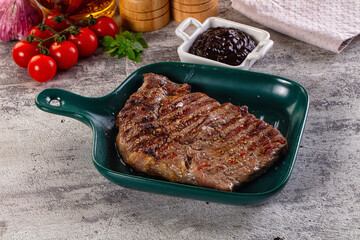 Grilled rib eye beef steak