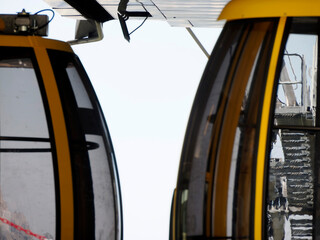 gondola lift in dolomites detail © Izanbar photos