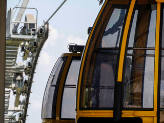 gondola lift in dolomites detail © Izanbar photos