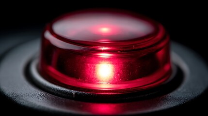 Elegant photo of Close-up of Red Warning Light Flashing with Intense Glow