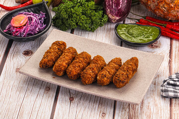 Indian minced meat kebab kofta