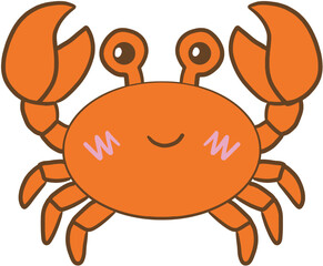 crab on white background