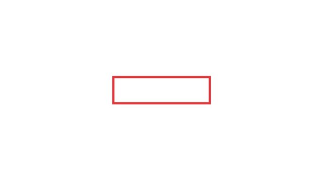 Simple red outline rectangle shape centered on a clean white background for design use