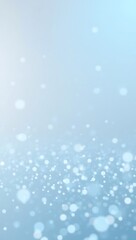 Fototapeta premium Generative AI creating a serene winter snowfall scene with luminous particles and gentle blue hues