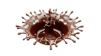 Chocolate Splash Isolated on White Background