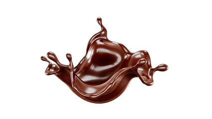 Chocolate Splash on White Background