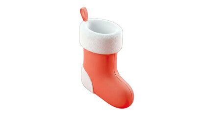 Christmas Stocking Isolated on White Background