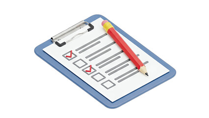 Clipboard with Checklist and Pencil: Completing Tasks