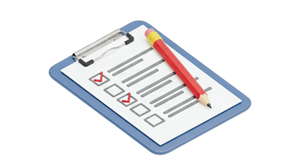 Clipboard with Checklist and Pencil: Completing Tasks