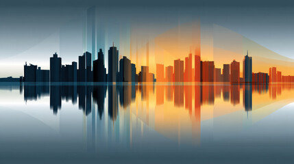 Fototapeta premium Summer landscape. Beautiful summer mountain panorama. Natural background USA. Green mountains and layers of hills. Election day in USA. America day. Festive mood on President's day