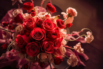 Beautiful bridal bouquet of flowers. Love concept. Valentine's day 