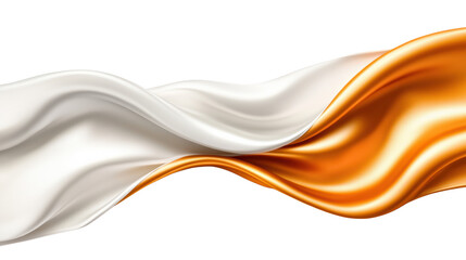 Silk Texture Waves with Orange and White Drapes
