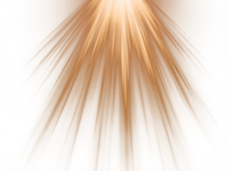 Sunbeam Rays, Warm Sun Light Glow Overlay, Isolated Transparent Graphic Element