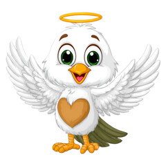 Whimsical Valentine Vogel Clipart