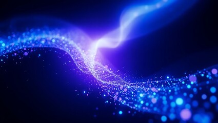 Generative AI Visualizing Dynamic Data Streams with Vibrant Light Waves and Particle Flow